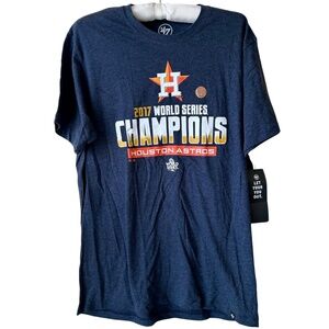 Houston Astros World Series Champions 2017 Logo Tshirt 47Brand Medium NEW